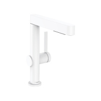 Смеситель для раковины с донным клапаном Push-Open Hansgrohe Finoris 76063700 белый матовый
