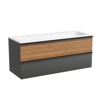 Тумба под раковину Sancos  Delta DL120GR дуб красный/графит