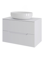 Тумба с раковиной подвесная 70 см, Orange Line Li-70TuwMDF+B05-520W белый