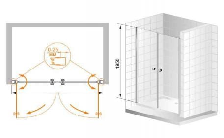 Дверь в нишу Cezares ELENA-W-B-2-120-P-Cr