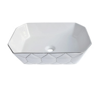 Накладная раковина (50х36) Bronze de Luxe Silver Cell 1398SL