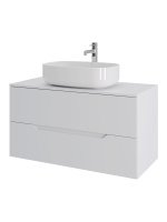 Тумба с раковиной подвесная 100 см, Orange Line Li-100TuwMDF+B07-540W белый