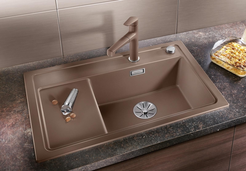 Мойка кухонная Blanco ZENAR XL 6 S Compact Silgranit PuraDur (темная скала), 523707