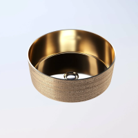 Раковина накладная (35,5х35,5) Grossman Color GR-5010GG, золото