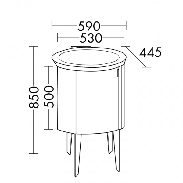 Комплект напольной мебели Burgbad Diva SFJL059 L F3046 C0032*1
