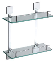 Полка прямая двойная стеклянная 40 см Savol 65а S-06522A