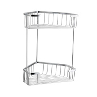 Полка угловая двухярусная черная FASHUN A335-1