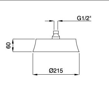 Верхний душ Cezares Articoli Vari CZR-SP5-22-BLC