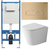 Комплект унитаза с инсталляцией Grossman Pragma 97.4478SQ.03.310 с клавишей смыва