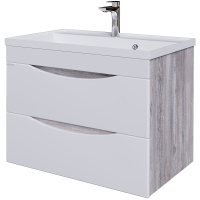 Тумба подвесная Grossman ТАЛИС-70 см 107011 бетон пайн/белый глянец