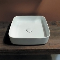 Раковина накладная (43х43) Kerasan Tribeca 460101 белый глянец