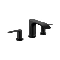 Смеситель для раковины на 3 отверстия с донным клапаном Hansgrohe Vivenis 75033670 черный матовый