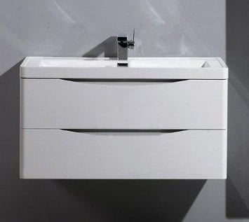 База под раковину подвесная BelBagno ANCONA-N-900-2C-SO-BL Bianco Lucido