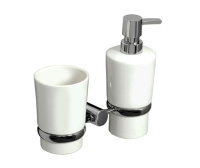 Стакан и дозатор с держателем WasserKRAFT K-28289