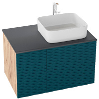 Тумба подвесная Grossman АЛЬБА-80 см 108012 с 2-я ящ, веллингтон/бриз