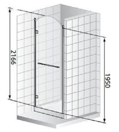 Дверь в нишу Cezares RETRO-A-B-1-90-CP-G-R