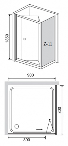Душевой угол RGW CL-41 (RGW CL-21+RGW Z-12) 04094198-11