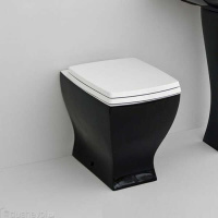 Унитаз приставной ArtCeram Jazz JZV002 01 50 nero/bi без сиденья