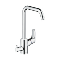 Смеситель для кухни с запорным вентилем для посудомоечной машины Hansgrohe Focus M41 31823000 хром