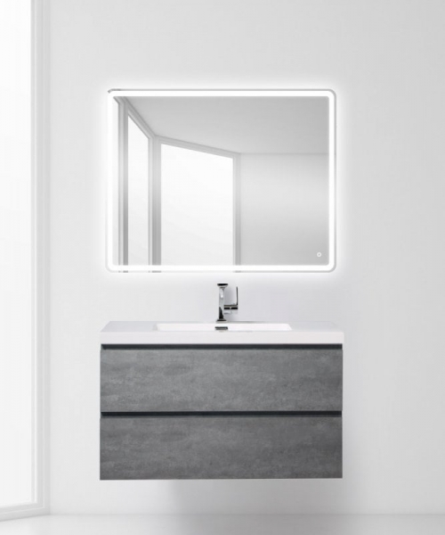 База под раковину подвесная BelBagno LUCE-1000-2C-SO-SCM Stucco Cemento