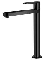 Смеситель для накладной раковины однорычажный высокий Agger Sweet A2712144 черный матовый