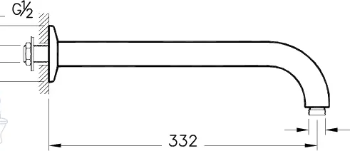 Держатель верхнего душа Vitra Shower Systems A45651EXP