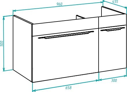 Тумба под раковину Bellezza Альдо 100 4638917090010