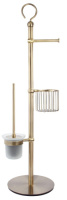 Напольный держатель для туалетной бумаги и ершика KAISER бронза (нерж) (KH-4615)