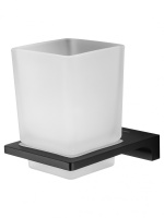 Стакан для зубных щеток с держателем WONZON & WOGHAND ECLIPSE, черный WW-9121-BL