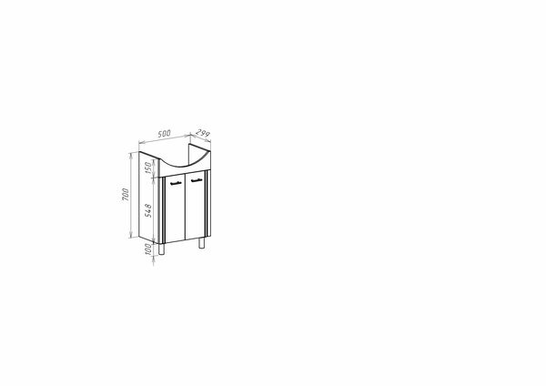 Тумба под раковину Bellezza Уют 55 4635008240019