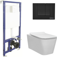 Комплект унитаза с инсталляцией Berges Wasserhaus Floe Rimless 043230