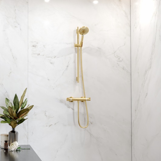 Термостат для душа Hansgrohe Ecostat Comfort 13116990 полированное золото