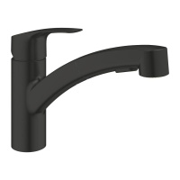 Смеситель для кухни с выдвижным изливом Grohe Eurosmart 303052431 (черный матовый) Смеситель для кухни с выдвижным изливом Grohe Eurosmart 303052431 (черный матовый)