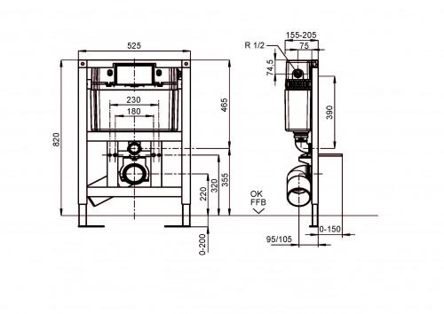 Инсталляция для подвесного унитаза Villeroy & Boch ViConnect 92247500