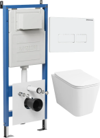Комплект унитаза с инсталляцией Grossman Pragma 97.4479SQ.03.000 с клавишей смыва