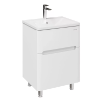 Тумба напольная Grossman АДЕЛЬ-НОРМА-60 см 106039 с 2-я ящ, белая