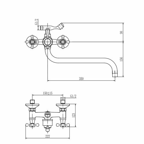 Смеситель для ванны FASHUN  A2619-3