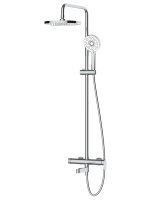 Душевая система с однорычажным смесителем AGGER Sweet A2793300 хром глянцевый