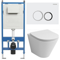 Комплект унитаза с инсталляцией Grossman Galaxy 97.4477S.01.000 с клавишей смыва