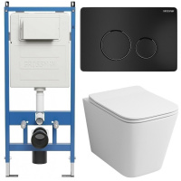 Комплект унитаза с инсталляцией Grossman Style 97.4441S.05.21M с клавишей смыва