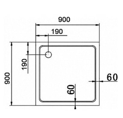 Душевой уголок Cezares PRATICO-TRAY-GL-A-A-90-15-W