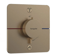 Термостат для душа на 2 потребителя Hansgrohe ShowerSelect Comfort Q 15586140 шлифованная бронза