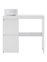 Тумба напольная под стиральную машину с раковиной Orange Sistema STM-100TUW+B07-345W белый