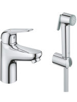 Смеситель для раковины с гигиеническим душем Grohe Euroeco New 24264 001 (24264001) хром