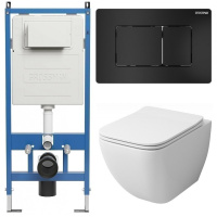 Комплект унитаза с инсталляцией Grossman Classic 97.4447S.04.21M с клавишей смыва