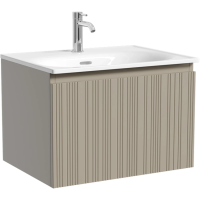 Тумба без раковины подвесная Sancos Code CD60GP серая платина матовый