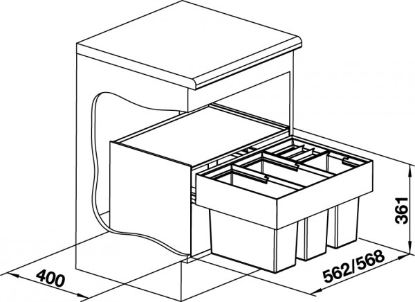 Система сортировки мусора Blanco Select 60/4 520781