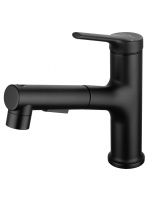 Смеситель для раковины с выдвижным изливом WONZON & WOGHAND, черный матовый WW-A40862-MB