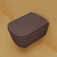 Унитаз подвесной безободковый Kerasan Tribeca 511475 без сиденья, бордовый матовый