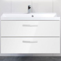 База под раковину подвесная BelBagno AURORA-900-2C-SO-BL Bianco Lucido